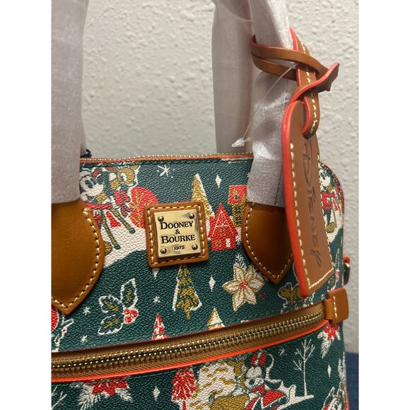 NWT Disney Dooney & Bourke Mickey Minnie Mouse Christmas 2022 Satchel Purse Bag - Picture 5 of 16